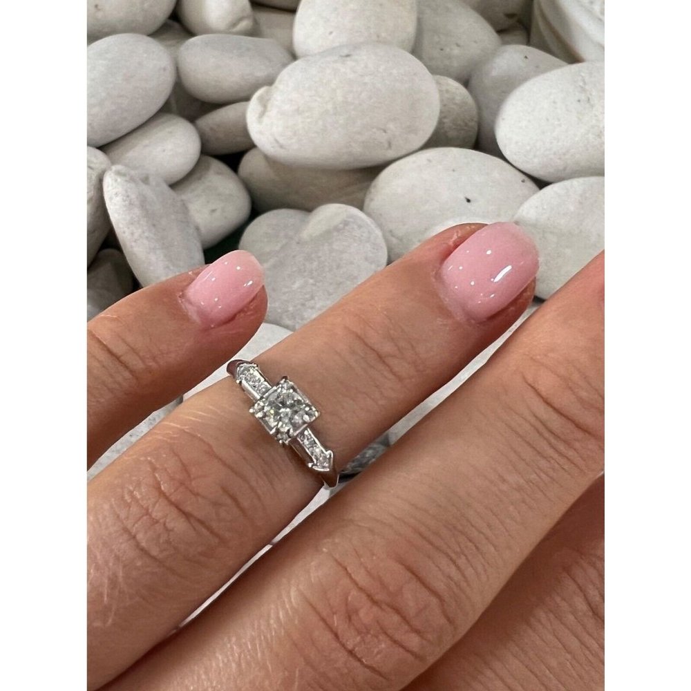 JABEL 18K WHITE GOLD DIAMONDS  RING SIZE 4.5 - Picture 4 of 10